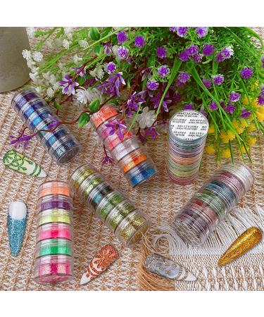 Duufin 36 Colors Nail Glitter Powder - Holographic Pigment for Nails, Body, and Crafts - Buy Online on GoSupps.com