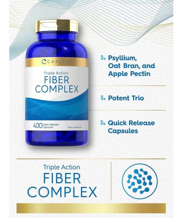 Carlyle Fiber Complex 400 Capsules | Non-GMO Triple Action Fiber Supplement - Buy Online on GoSupps.com