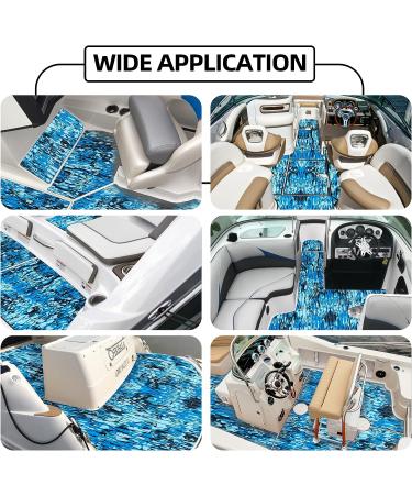 FOCEAN Ocean Camo EVA Foam Boat Decking | Marine Mat for Motorboat, RV, Yacht, Kayak, Surfboard | 94.5'' x 23.6'' | Boat Carpet with Non-Slip Technology - Buy Online on GoSupps.com