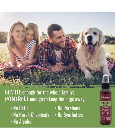 Deet-Free Insect Repellent Spray - 8oz (Pack of 2) | Protector Mosquito & Gnat Deterrent | Safe for Pet, Kids & Adults | Natural Essential Oils - Buy Online on GoSupps.com