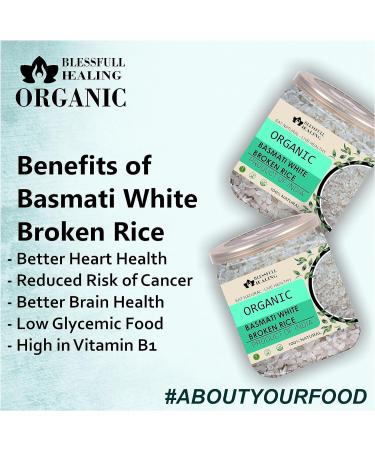 Blessfull Healing Organice BASMATI White Broken Rice 2 lb (907 Gram) - Buy Online on GoSupps.com