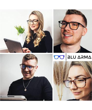 BLU ARMA Blue Light Glasses for Men & Women with Glasses case Reading Glasses - Gaming Glasses to Prevent Migraine Eye Strain and Improve Sleep UV 400 Protection - CE & FDA Certified Black Panther - Buy Online on GoSupps.com