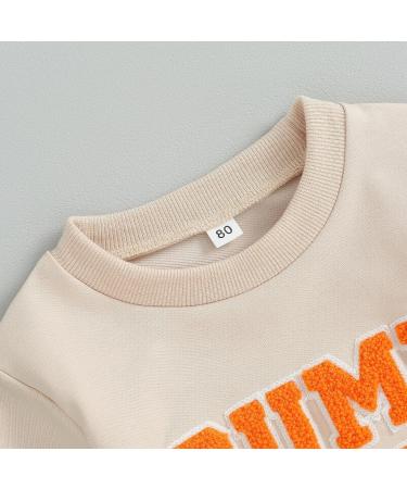 JCMoniDun Pumpkin Letter Print Toddler Baby Halloween Sweatshirt - Beige - 3-4 Years - Buy Online on GoSupps.com