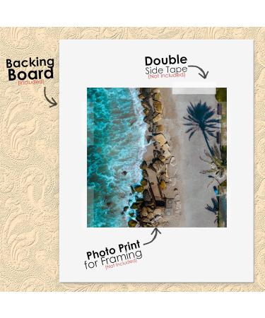 Golden State Art 8.5x11 Picture Mat Matte Backerboards - 50 Pack White Backing Boards - Buy Online on GoSupps.com