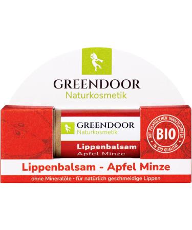Greenendoor Apple Mint Lip Balm | Natural Plastic-Free Lip Care with Organic Jojoba Oil | Protect Against Dry Lips - Buy Online on GoSupps.com