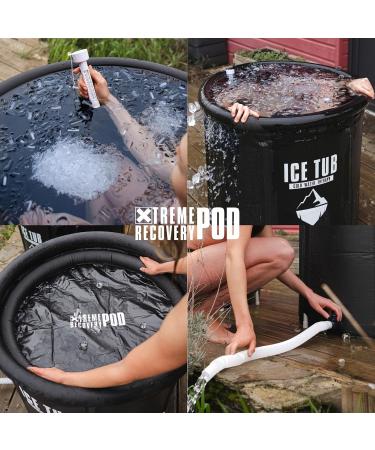 Xtreme Recovery Pod Ice Bath for Athletes - High-Quality Portable Ice Barrel for Indoor & Outdoor Use | Durable Black Cover - Buy Online on GoSupps.com