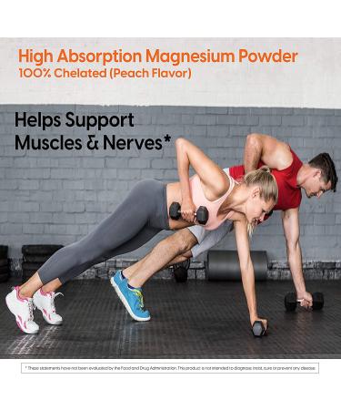 Doctor's Best High Absorption Magnesium Powder - Sweet Peach 12.3 oz | Promotes Relaxation & Muscle Health - Buy Online on GoSupps.com