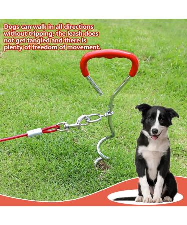 EFUTURTETIME Plution for Dishes Lice & 9m Dog Leash - Durable Base Piral Dog Floor Anchor for Outdoor Camping & Farm Use - Perfect for Small to Large Dogs - Buy Online on GoSupps.com