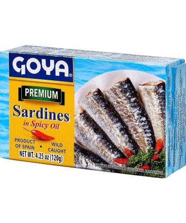 Goya Foods Premium Sardines in Spicy Oil 4.25oz (Pack of 25) - Best Quality Sardines for Sale - Buy Online on GoSupps.com