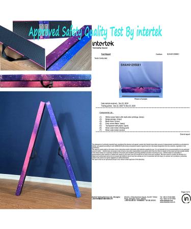 FC FUNCHEER 8FT Folding Gymnastic Beam | Anti-Slip Bottom | Carrying Handle | Wood Core | Magic Star Design - Buy Online on GoSupps.com