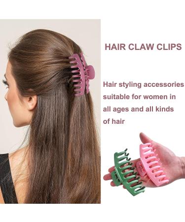 8 Pcs 4.3 Inch Multicolor Hair Claw Clips for Thick Hair - Strong Grip, Large Size - Women's Styling Accessories for Daily Use - Buy Online on GoSupps.com