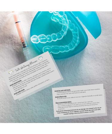 Teeth Whitening Aftercare Instructions Cards - 50 Pack | 2x3.5 Double Sided Business Card | Cosmetic Dentistry Design - Buy Online on GoSupps.com