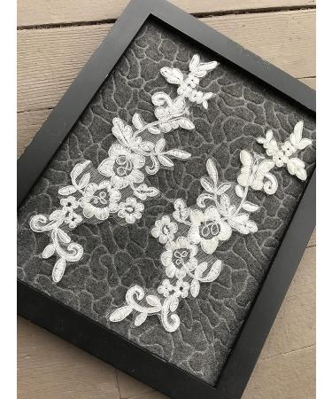 Lace Appliques Embroidered Patches for Wedding Dress DIY Clothing - 122 White - Buy Online on GoSupps.com