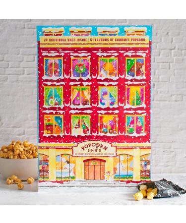 Popcorn Shed Gourmet Popcorn Christmas Advent Calendar 2023 24 Days of Popcorn - 6 Luxury Flavours All Natural and Vegetarian Foodie Gift Non-Chocolate Advent Calendar Gourmet Popcorn Advent Calendar 2023 - Buy Online on GoSupps.com