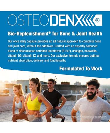 bioQuad OSTEODENX - Bone & Joint Support Supplement for Healthy Bone & Improved Joint Mobility with Lactoferrin Collagen Vitamin K2 & Vitamin D3 (30 Capsules) - Buy Online on GoSupps.com