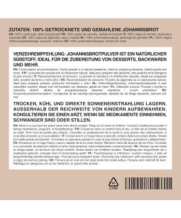  IDDA Herbal IDDA Herbal Carob Powder 1kg Ground Carob Pods Natural Sweetener for Desserts - Buy Online on GoSupps.com