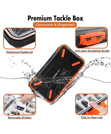 PLUSINNO 264/397pcs Fishing Accessories Kit with Tackle Box - Hooks, Weights, Swivels, Beads - Bass Trout Fishing Gear Set - Buy Online on GoSupps.com