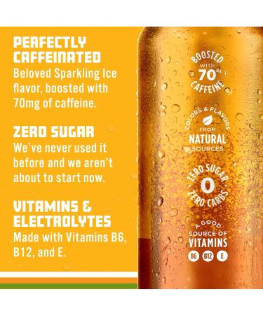 Sparkling Ice +Caffeine Tea Lemonade - Zero Sugar Sparkling Water with Antioxidants | 16 fl oz Cans (12 Pack) - International Shipping Available - Buy Online on GoSupps.com