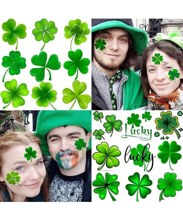 48 PCS FANRUI 3D Shamrock Temporary Tattoos - Saint Patrick's Day Party Favor for Kids & Adults - Lucky Green Four Leaf Clover Decals - Buy Online on GoSupps.com