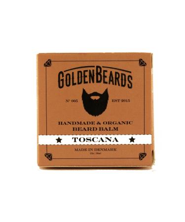 Organic Beard Balm - Toscana 30ml | 100% Natural & Organic | Moisturizing Beard Grooming for Men | Golden Beards - Buy Online on GoSupps.com