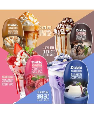 Diablo Strawberry Dessert Sauce | No Added Sugar | Gluten Free | Diabetic Friendly | Hamper Available - Perfect for Gifting | 355g - Buy Online on GoSupps.com