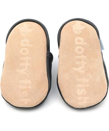 Dotty Fish Soft Leather Baby Shoes | Toddler Boys' Non-Slip Suede Sole | Space Rocket Design | 0-6 Months to 4-5 Years | 18-24 Months Size - Buy Online on GoSupps.com