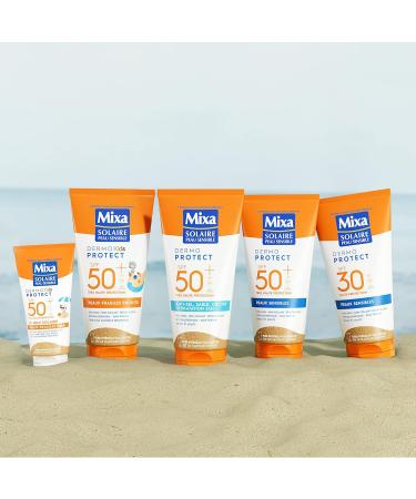 Mixa Solaire Sensitive Skin - Very High Protection Sun Care Milk SPF 50+ UVA long UVA UVB - Anti-Salt Sand and Chlorine - 24H Hydration - Water Resistant - Hypoallergenic - 175ml - Buy Online on GoSupps.com