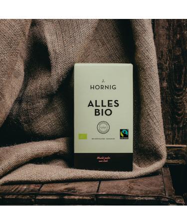 J. Hornig Organic & Fair Trade Ground Coffee 500g Intensive Aroma & Strong Taste for Filter Coffee French Press & Espresso | All Bio Certified - Buy Online on GoSupps.com