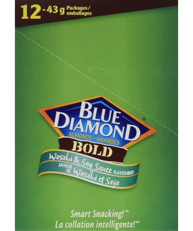 Blue Diamond Almonds Wasabi & Soy Almonds 43 Grams (pack of 12) - Buy Online on GoSupps.com