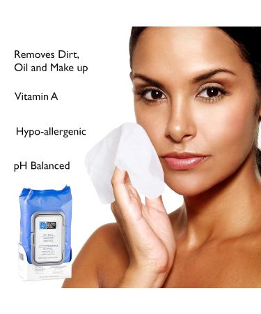 Buy Retinol Cleansing Cloths & Makeup Removal Wipes - 60 Ct | Best International Shipping - Buy Online on GoSupps.com