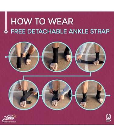 Ankle Brace for Plantar Fasciitis Relief | Compression Foot Sleeve for Tendonitis & Achilles Support - Large Size for Men & Women - Buy Online on GoSupps.com