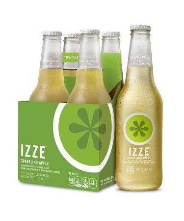 IZZE Sparkling Juice, Apple, 12 Fl Oz (Pack of 4)