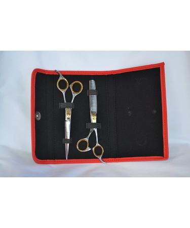 Sharf Gold Touch Pet Grooming Shear Kit - 7.5 Inch Straight & 6.5 Inch 42-Tooth Thinning Scissors - Buy Online on GoSupps.com