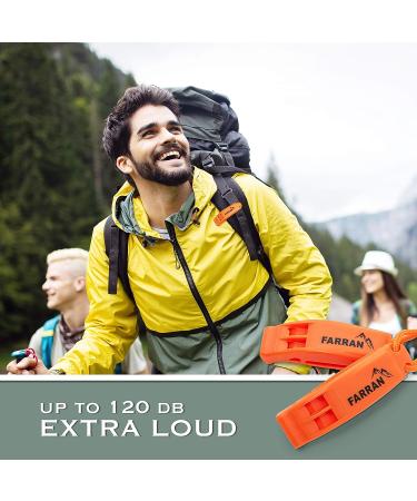 Emergency Safety Whistle Set - Lightweight Plastic Survival Whistles with Lanyard and Clip for Car Rescue, Hiking, Boating, Camping - 2 Pack - Buy Online on GoSupps.com