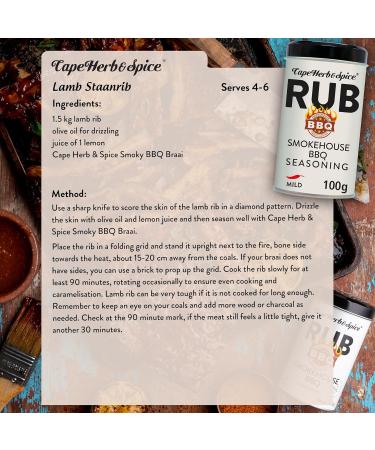 Cape Herb & Spice Smokehouse BBQ Seasoning 100g - Mild Chilli Rating - Buy Online on GoSupps.com