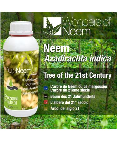 1st Cold Pressed Pure Virgin Neem Oil - 1 Liter - 100% Natural Certified Organic - Buy Online on GoSupps.com