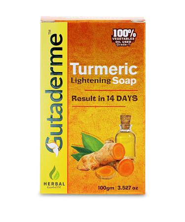 Turmeric Skin Brightening Beauty Soap Make Your Skin Brighten Smoothen Reduces Acne Fades Scars & Cleanses Skin Keeps Soft & Clean (Pack of 1 100 gm)