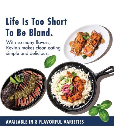 Kevin's Natural Foods Keto & Paleo Simmer Sauce Variety Pack - Gluten-Free, Non-GMO, No Preservatives - 3 Pack (Tikka/Thai Coconut/Lemongrass Basil) - Buy Online on GoSupps.com