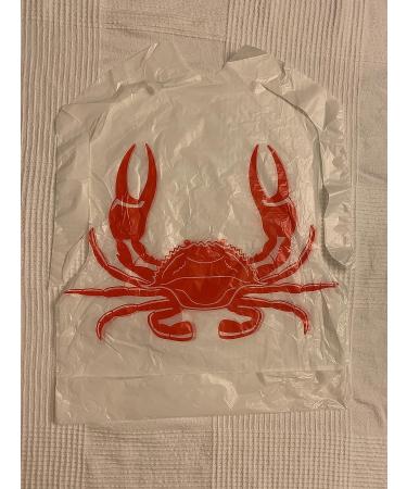 UMT Plastar 50-Piece Biodegradable Disposable Adult Plastic Bibs - 23 Inches Large Size for Seafood Parties - Perfect for Restaurants or Home Use - Buy Online on GoSupps.com