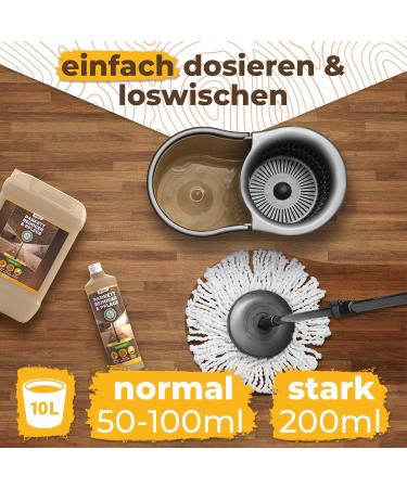 Qindoo Parquet Care for Oiled Floors - 5L Wood Flooring Cleaner with UV Protection | Ideal for Wooden Floors & Parquet Care - Buy Online on GoSupps.com