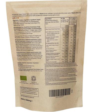 MySuperfoods Organic Chlorella Tablets - Natural Protein Source (300 x 500mg, 300 Count) - Buy Online on GoSupps.com