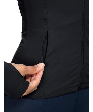 QUEENIEKE Women's Cottony-Soft Running Jacket - Slim Fit with Pockets | Small, Black - Buy Online on GoSupps.com