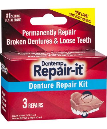Dentemp Repair-it Denture Repair Kit & Reline-it Denture Reliner - Multi-Pack for Upper & Lower Dentures - Fix Broken & Loose Teeth - Buy Online on GoSupps.com