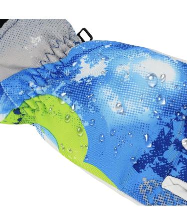 Durio Kids Snow Gloves - Waterproof Winter Ski Gloves for Boys & Girls | Toddler Snow Gloves 8-14 Years - Z Blue - Buy Online on GoSupps.com