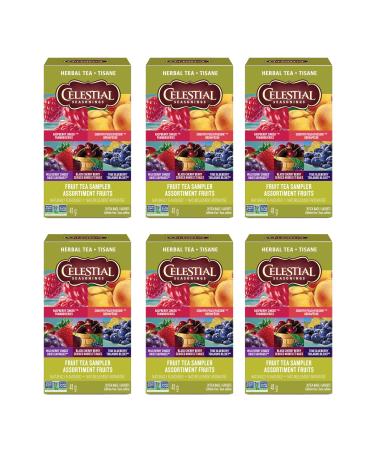 Celestial Seasonings Fruit Sampler 20 Tea Bags per Box 6 Boxes 20 Count (Pack of 6)