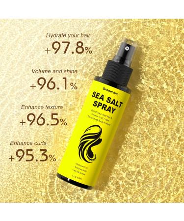 Sea Salt Spray for Hair (5 fl oz) Volume Sea salt spray for Men and Women Beach Waves Sea Salt Hair Texture Spray for Hair Spray for Hair Styling Extra Hold - Buy Online on GoSupps.com