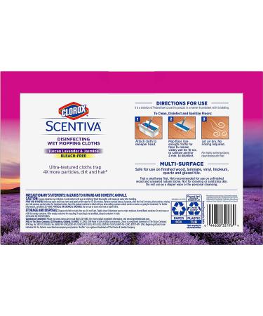 Clorox Scentiva Tuscan Lavender & Jasmine Disinfecting Wet Mop Pad 24 Count - Pack of 2 - Buy Online on GoSupps.com