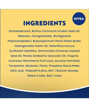 NIVEA Strawberry Lip Care - Tinted Lip Balm Pack of 4 for Soft Beautiful Lips - Buy Online on GoSupps.com