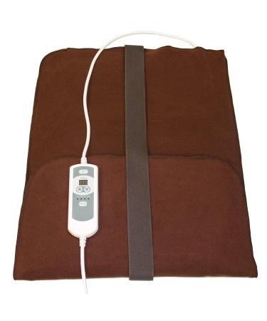 Natural Relief Extra Large Digital Moist Heating Pad with Coral Sand - Automatic Moist Heat - Auto Shut Off - Strap - Negative Ion (27x14)