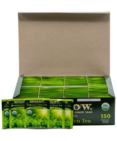 Bigelow Organic Green Tea - 150 Count Box, Individually Wrapped - Buy Online on GoSupps.com